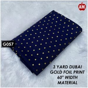 3 Yards of Dubai Gold Foil Print Material