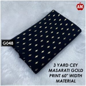 3 Yards of Cey Masarati Gold Print Material