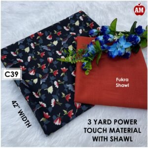 3 Yards of Powder Touch Material with Shawl