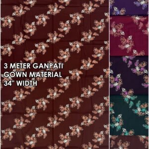 3 METERS OF GANPATI COTTON GOWN MATERIAL